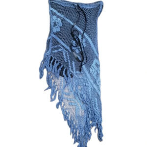 Katharine Story Blue Crochet Asymmetrical Skirt